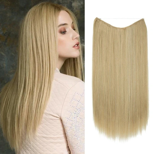 Luxora™ Halo Sand Blonde glatte hårforlængelser