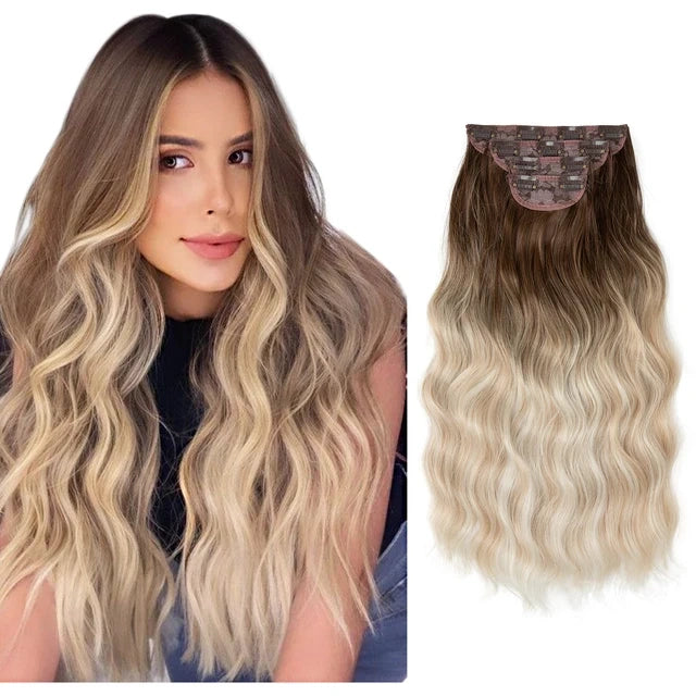 Luxora™ Balayage Blonde Clip-In Hair Extensions