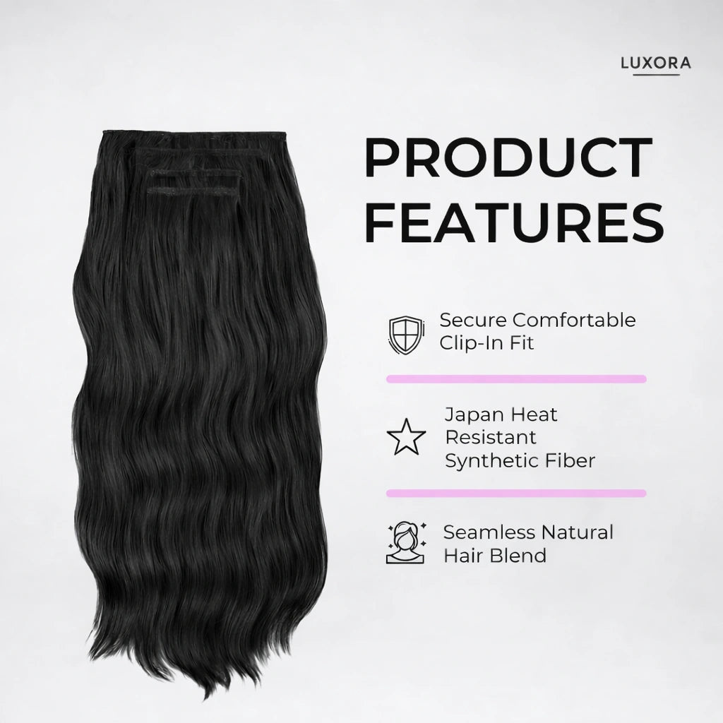Luxora™ Copper Clip-In Hair Extensions