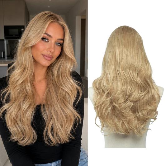 Luxora™ Wavy Light Honey Blonde Clip-In Hair Extensions
