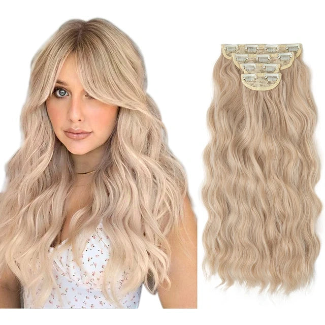 Luxora™ Light Golden Brown/Platinum Blonde Clip-In Hair Extensions