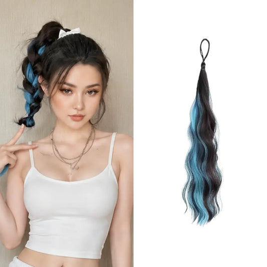Luxora™ Midnight Blue Ponytail Hair Extensions