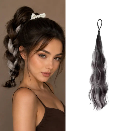 Luxora™ Silver Noir Ponytail Hair Extensions
